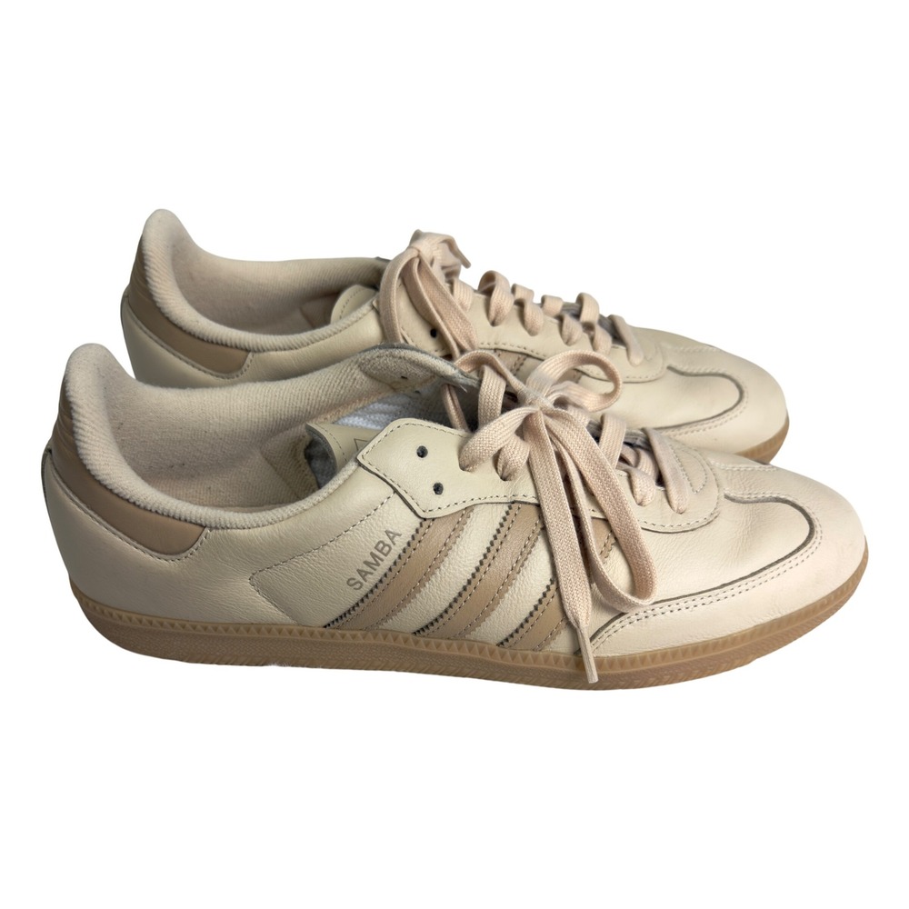 Adidas Samba OG Gum Sole Leather Sneakers Sand Mens Size 12 Terrace Sporty Urban - Picture 1 of 7